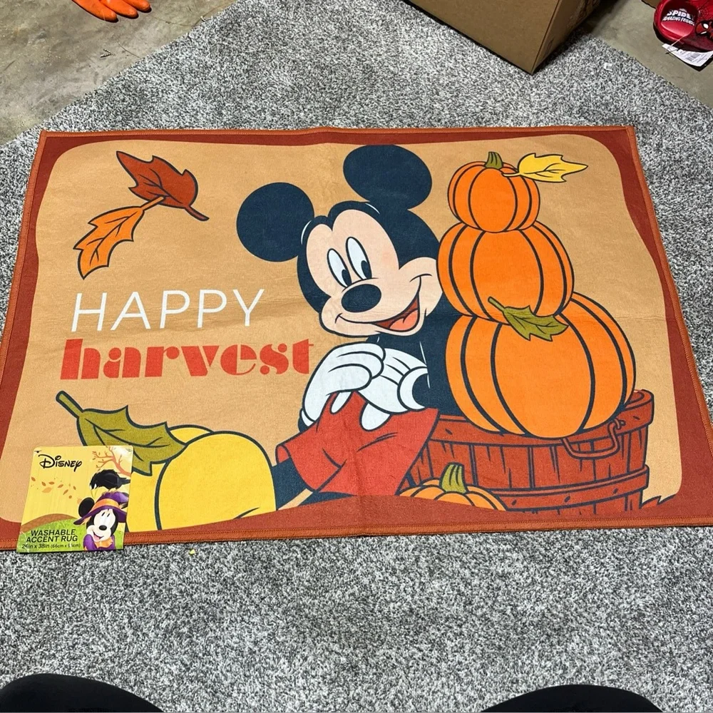 Disney Mickey Mouse Autumn Fall Accent Rug 26 By 38 In Happy Harvest Pumpkins